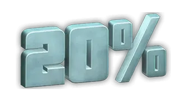 20% cashback